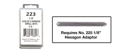 223 1/8” Solid Carbide Drill