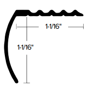 1-1/16″ Deluxe Stair Nosing