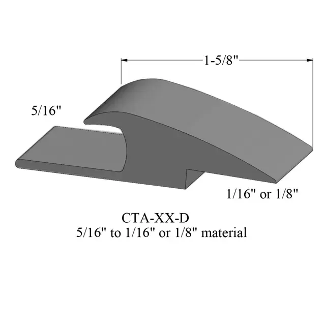 Carpet to Vinyl Adapters 5/16″ Carpet to 1/8″ Vinyl