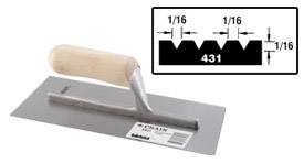 T9 deep V-notched trowel.